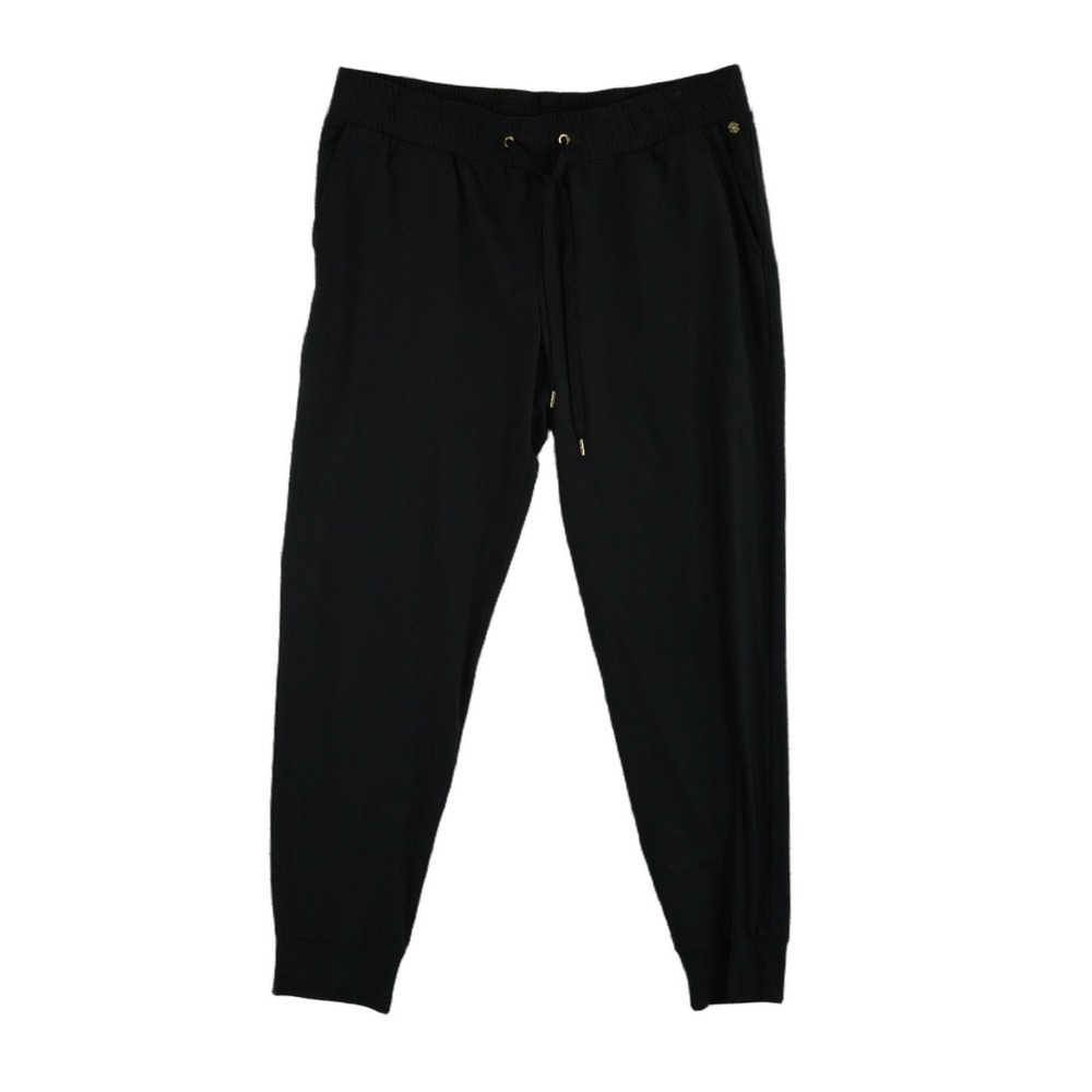 Lilly Pulitzer Jogger Pants Women's Size Medium Black Drawstring Gold Hardware